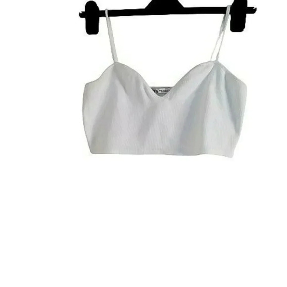 Zara  Crop Top  spaghetti strap white size XL - Picture 1 of 7